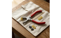 Silent Leather Punching Plier Red Handles Silent Leather Punch Pliers Diamond Hole Punch Plier for Crafters
