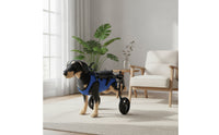 Adjustable Dog Wheelchair with Textile Sling Breathable Rear Leg Wheelchair Reflective Mobility Aid Stable for Disabled Dogs, Injured Pets, Daily Walks, Rehabilitation