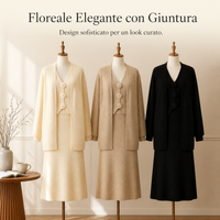 Women's 2025 Autumn/Winter Romantic Cardigan & Floral Vest Set