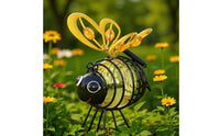 Bee Ornament with Sunlight Collector LED Sun-Powered Bee Ornament Energy-Saving for Yard