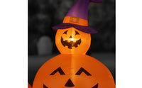 6 Pieces Inflatable Halloween Inflatables Outdoor Inflatable Yard Decorations Cute Inflatable Pumpkins with Ghost Spooky for Lawn, Garden