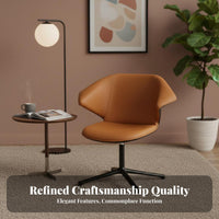Light Luxury design Upholstered rotating Armchair Modern Design Lounge Chair Ergonomic posteriorrest Seating Furniture Sturdy Construction for Office Workers, Interior Designers, Homeowners, Reception Area, Living Room, Bedroom, study reading area