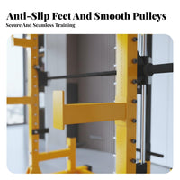 Linear Machine Strength Rack Heavy Duty Multi-Functional Squat Rack Thickened Steel Frame Comprehensive Home Gym Station for Fitness Enthusiasts
