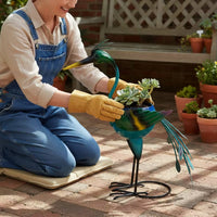 Birds Planter Metal Planter Sculpture Decorative Birds Sculpture for Homeowners
