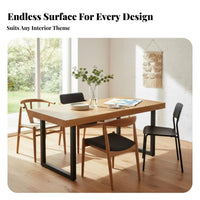 Mechanical Pipe Leg Table Retro Design Mechanical look worktable sturdy Wood Top Household Furniture for homeowners, Adults, Home, Restaurant, Kitchen