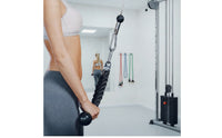 Tricep Pushdown Rope Large Rubber Ends Bicep Flex Rope Portable for Bodybuilders