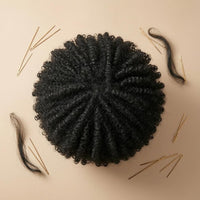 Tightly Coiled Synthetic Afro Curly Hairpiece Voluminous Soft-Textured Afro Hairpiece