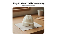 OB11 Doll Hat Adorable Design Doll Hat and Scarf Set Soft Material Tiny Knit cap for Miniature Figure Head Owners