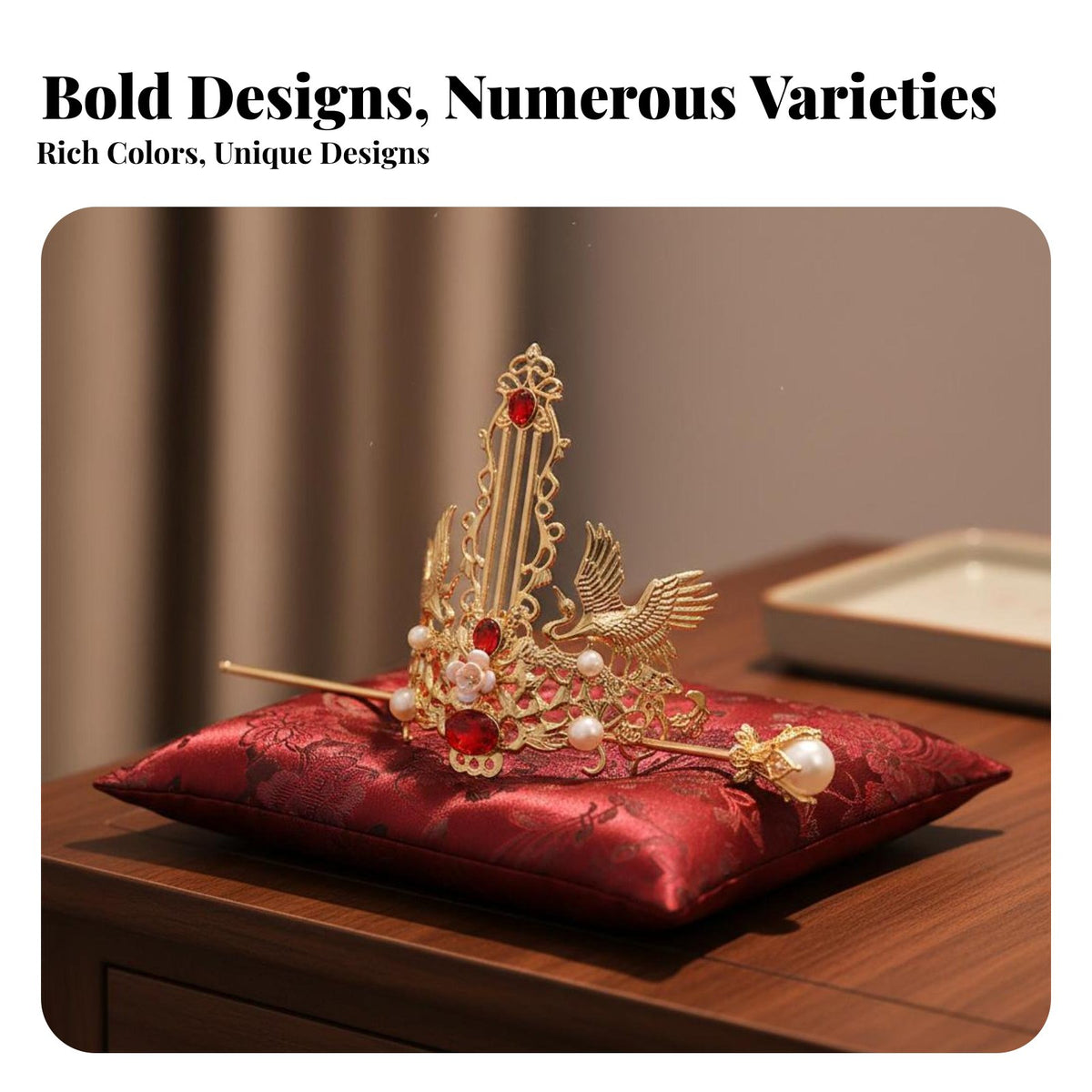 Traditional Chinese Attire Headdress Ornamental Avian Figure Motif Traditional Chinese Attire Headpiece Elegant Design Ancient Design Hair Ornament