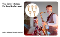 Replacement Part Saxophone Neck Screw on-the-Moveld-Colored Finish Instrument Accessory Finger Tightening Fastener Long-Lasting for Saxophonists, Musicians, Music Students, Portable Adjustments, Live Performance