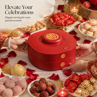 Red Wedding Candy and Snack Tray Set for Festive Occasions