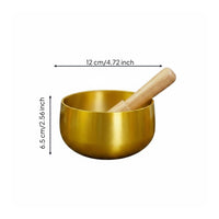 Artisan-Made Tibetan Singing Bowl Set Relaxation Aid Brass Sound Bowl for Meditators