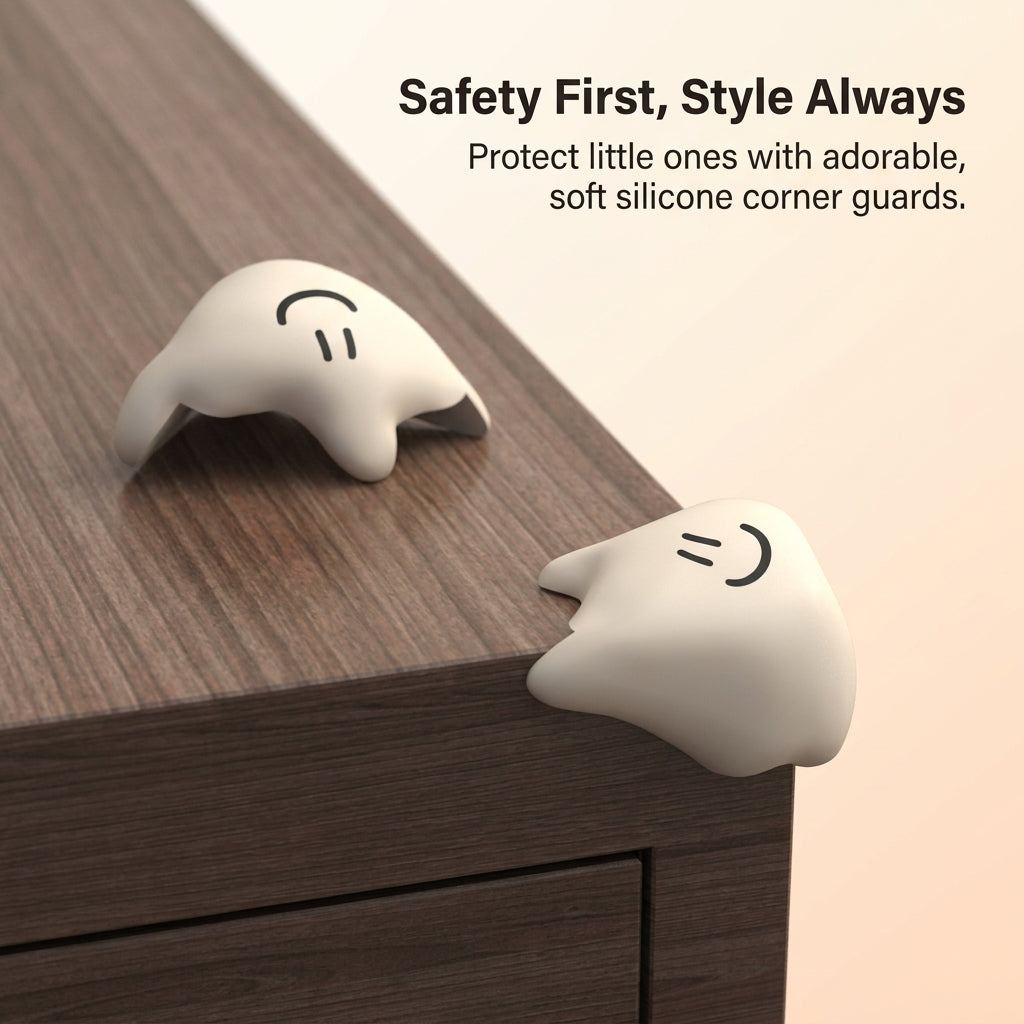 Silicone Corner for Sharp Edges (4cm Ball Shape), Proofing Corner Protectors for Furniture Tables, Child Guards & Edge Protectors for
