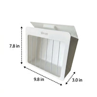 Hanging Hay Feeder and Bunny Hay Feeder with Low Waste Side Slots, White Hay Rack for Guinea Pigs and Chinchillas