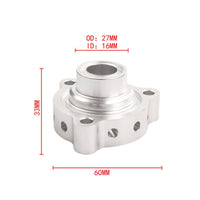 Aluminum Alloy Blow-off Valve Base with O-Rings CNC-Machined Blow-off Valve Adapter Silver BOV Adapter Sturdy for Mechanics