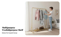 Rolling Clothes Rack with Shelf Easy to Move Wheeled Clothes Rail with Shelf On Casters Minimalist Design for Homeowners