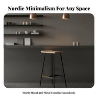 Nordic & design Saddle Seat High Stool Modern Minimalist Design Saddle Seat pubtool With Footrest Bar Chair Sturdy Construction for Adults, homeowners, Interior Designers, Counter, Cafe, Kitchen Island, Dining Room