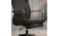 Reclining Office Chair Footrest Reclining Desk Chair Curved Armrests Furniture