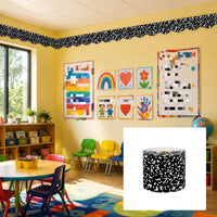 Black and White Border Sticker Creative Design Wavy Border Wall Sticker