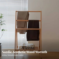 Bedside Garment Stand Space-Saving Clothing Organizer Multi-Functional for Bedroom