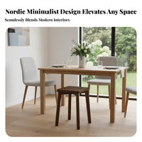 Stackable Design Nesting Square-Top Seat Multi-Functional Stool Space-Saving Vanity Chair Modern Aesthetic for Homeowners, Makeup Users, Dining Room, Bedroom, Entryway, Bathroom