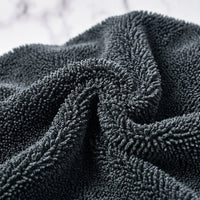 2-Layer Car Drying Towel with High Absorbency, Gray Microfiber for Costco Microfibre Cloths, Double-Sided Bound Border Finish