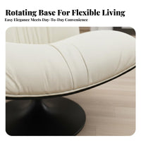 360-Degree Rotation Rotating feature Chair Italian Design Indoor Furniture Comfortable Seating Armchair cushioned Cushioning for residents, Readers, Office Workers, Living Room, Balcony, perusing corner, Small Space