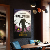 Halloween Large Fabric Banner for Party Bar Restaurant Decor