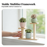 Tiered small potted plants Rack Multi-Tier Design Tiered Display shelf areaSaving