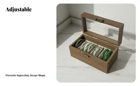 Clear View Lid Bangle Storage Box Dust-Proof Multi-Slot Bangle Holder Space-Saving Design for Retail Display