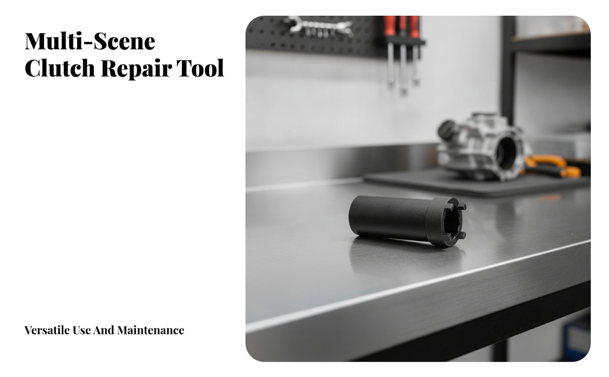 Motorcycle Clutch Tool with Four Lugs | Square Drive Opening, Rust Resistant Phosphate Finish, Clutch Spanner Socket, for Workshop