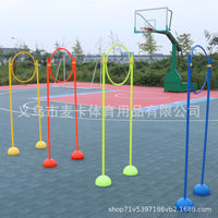 Agility Training Set with Poles, Rings, and Water-Filled Bases for Soccer & Sports Drills