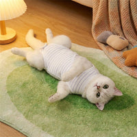 Cat Recovery Suit with Short Sleeves, Pullover Post-Surgery Wear for Anti Licking, Four-Leg Cat Surgery Recovery Suit in a Casual Unisex Style