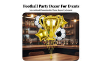 5 Pieces Large Size Champion Award Foil Balloon Reusable Soccer Ball Foil Balloon Self-Sealing for Children, Parents
