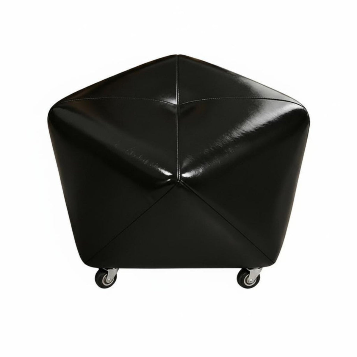 Solid Wood Frame Faceted Upholstered Pouf Sturdy Construction Low Stool Long-Lasting Footstool Space-Saving for Homeowners, Apartment Dwellers, Students, Living Room, Entryway, Cloakroom, Bedroom