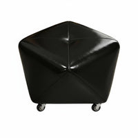 Solid Wood Frame Faceted Upholstered Pouf Sturdy Construction Low Stool Long-Lasting Footstool Space-Saving for Homeowners, Apartment Dwellers, Students, Living Room, Entryway, Cloakroom, Bedroom