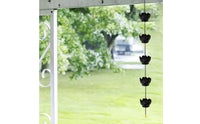 Floral Rain Chain Rust-Resistant Decorative Drainage Chain Elegant Design Garden Decor for Patio, Outdoor