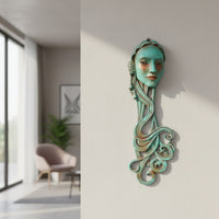Wall Sculpture Sculptural Head Sculpture Decorative Wall Plaque for Studio