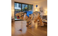 Inflatable Tiger Suit Funny Tiger Costume Oversized Cosplay Costume for Adults, Halloween