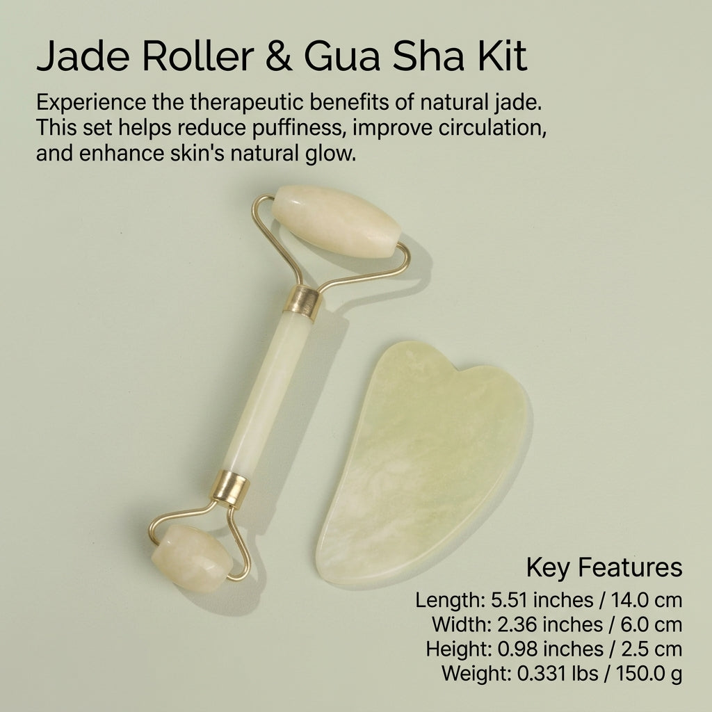 Roller Set for Women, Facial Massage for Lifting, Face Depuffer Skincare Gift Smooth Surface Handheld Design for and Muscle Relaxing