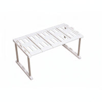 Foldable Kitchen Shelf Easy to Clean Stainless Steel Kitchen Shelf Heavy Duty Sink Storage Rack for Refrigerator, Countertop, Office