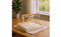 Bird Cage Top Stand with Feeder Cups Parakeet Perch Stage Ladderanimaltheme Accessory