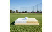 Golf Bunker Practice Mat Two-Surface Sandstroke Practice Mat Yellow and White Portable