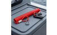 Coiled Outboard Engine Kill Switch Cord Spiral Elastic Engine Kill Switch Lanyard Red Outboard Engine Lanyard
