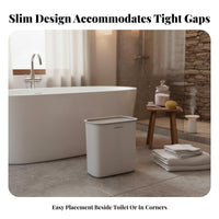 Press Top Garbage Can Thickened Material Press Top Garbage Bin Large Capacity Rectangular Trash Bin with Lid for Families, Office Workers, Kitchen, RV