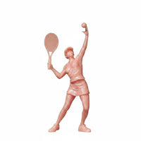 Scene Display Hand Painted Tennis Couple Tennis Mini Figures Tabletop Figure Set for Model Collectors, Hobbyists