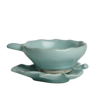 Ru Kiln Ceramic Tea Strainer with Maple Leaf Design for Kung Fu Tea Set