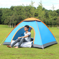 Portable Pop-Up Camping Tent for 3-4 People, Single Layer Automatic Quick Open