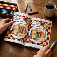 A5 Fruit Cartoon Hardcover Notebook Diary with Color Pages