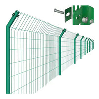 Green PVC Coated Welded Wire Mesh Fence for Farm, Orchard, Reservoir, and Pond Enclosures